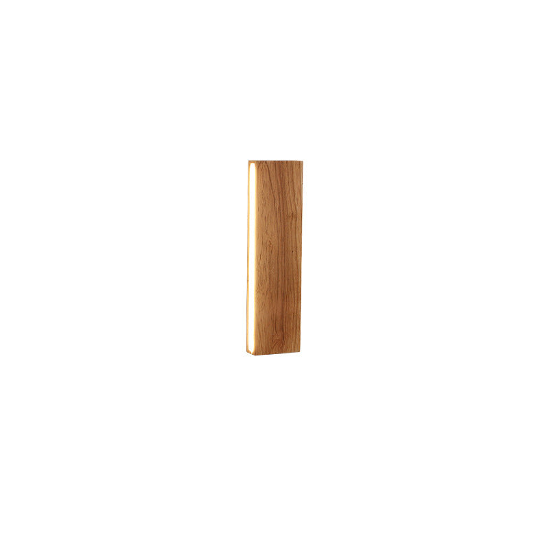 Elegant Solid Wood LED Wall Sconce Lamp