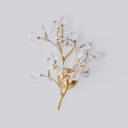 Crystal Floral Iron 3-Light Sconce