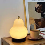 Rechargeable LED Touch Table Lamp - French Cream Pear Shape