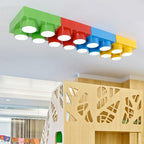Modern Square Iron LED Flush Mount Ceiling Light for Bedroom