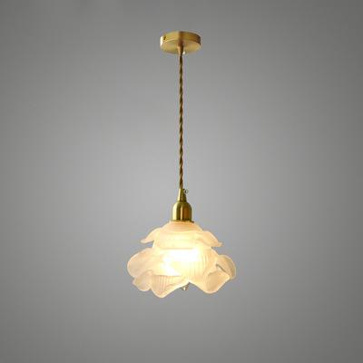 Vintage French Petal Glass LED Pendant Light
