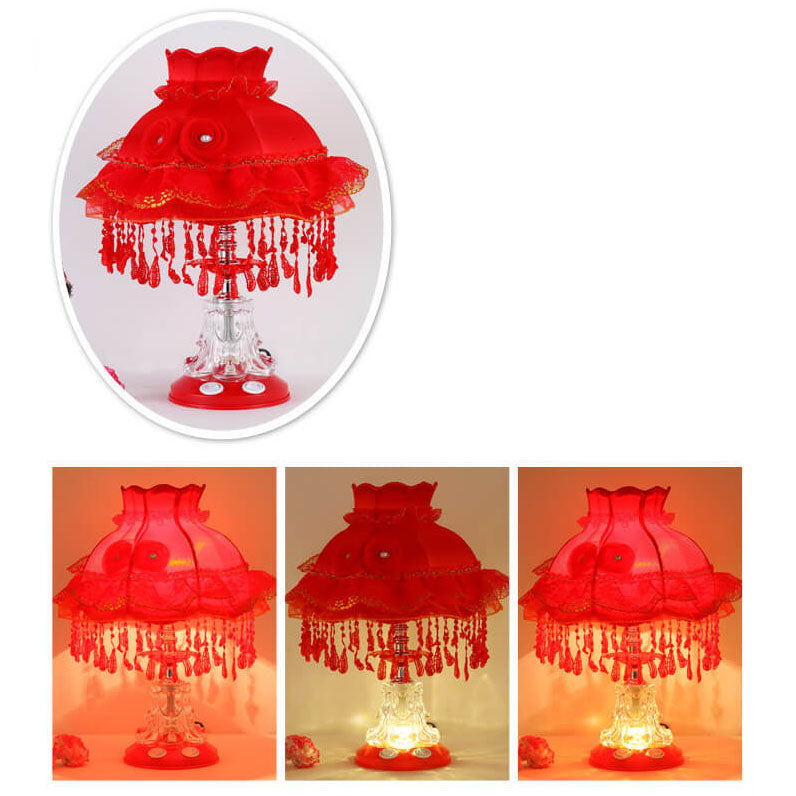 Elegant European Glass Table Lamp - 1-Light Wedding Design
