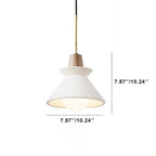 White Cement Tapered Pendant