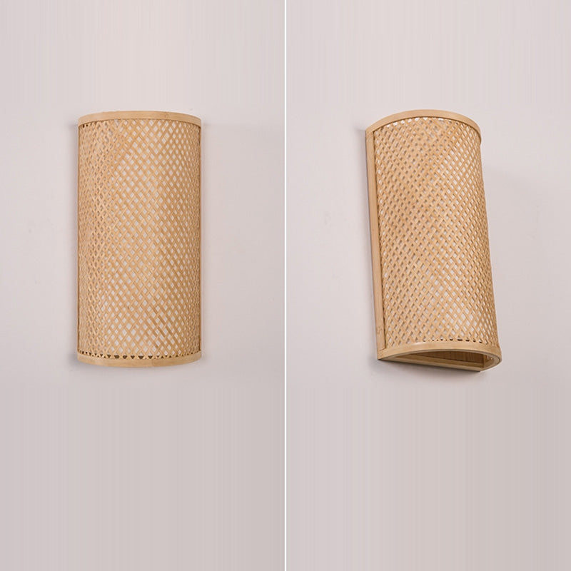 Bamboo Semicircle 2-Light Sconce
