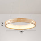 Log Circle LED Island Chandelier