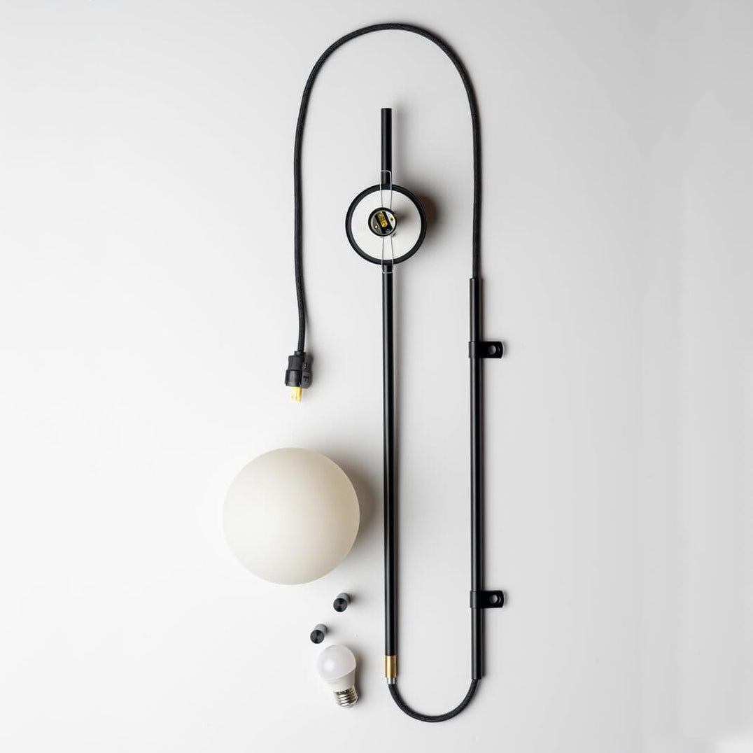 Minimalist Glass Globe Wall Sconce