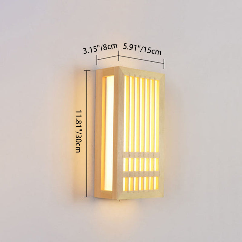 Solid Wood & Acrylic LED Wall Sconce