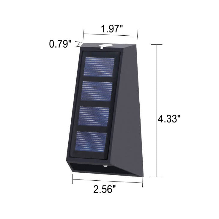 Premium Solar RGB Trapezoid Outdoor LED Wall Sconce Lamp