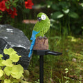 Colorful Solar-Powered Waterproof Resin Parrot LED Garden