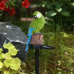 Colorful Solar-Powered Waterproof Resin Parrot LED Garden