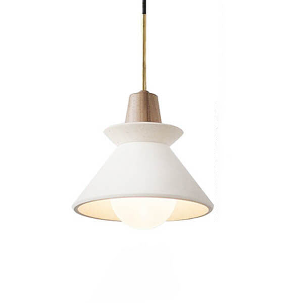 White Cement Tapered Pendant