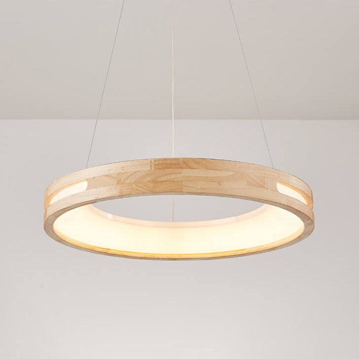 Log Circle LED Island Chandelier