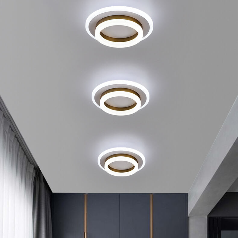 Nordic Acrylic LED Flush Mount Ceiling Light - Square & Circle Design
