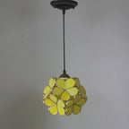 Premium Vintage Stained Glass Petal Pendant Light