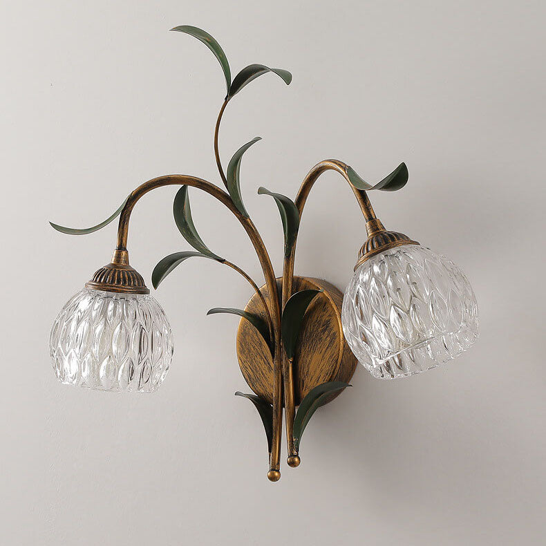 Glass Flower Wall Sconce