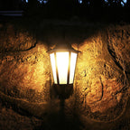 Modern Hexagonal Aluminum Outdoor Wall Sconce with Frosted