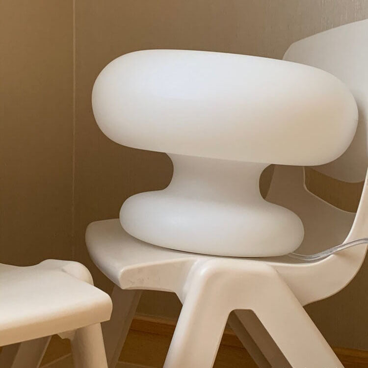 Premium Danish White Mushroom 1-Light Table Lamp