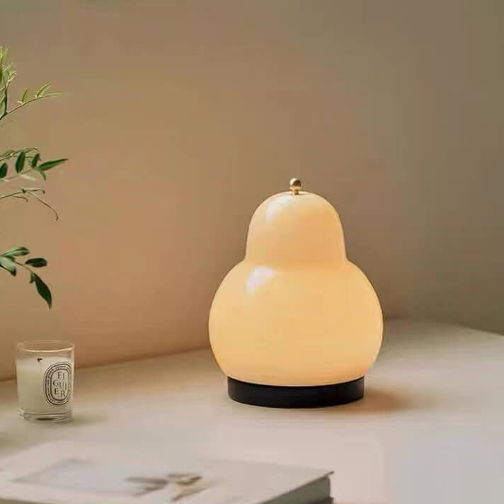 Rechargeable LED Touch Table Lamp - French Cream Pear Shape