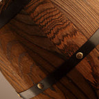 Rustic Round Wooden Wine Barrel Pendant Light