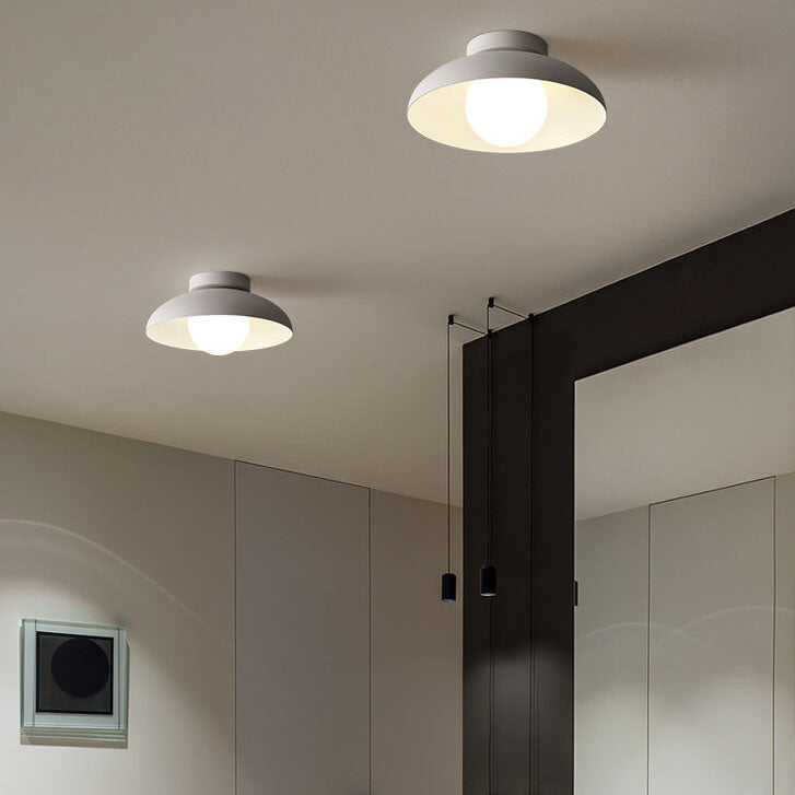 Wabi-Sabi Iron & Glass Semi-Flush Light