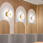 Luxury Round Marble and Iron LED Wall Sconce