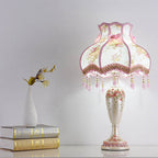 Elegant European Fabric Tassel Table Lamp - 1 Light