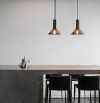 Industrial Tapered Cement Pendant Light - 1-Light Fixture for Living Room