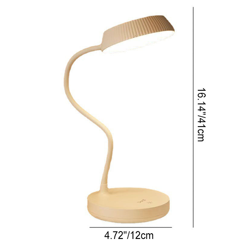 Nordic Minimalist LED Touch Desk Lamp with Eye Protection - Round Plate Design