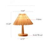 Retro Pleated LED Table Lamp - Umbrella Design