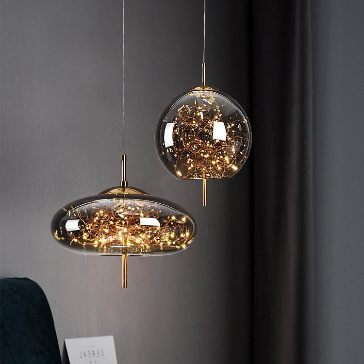 Scandinavian Oval Glass Pendant