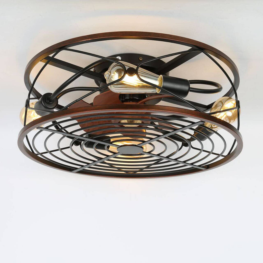 Industrial 4-Light Iron Ceiling Fan