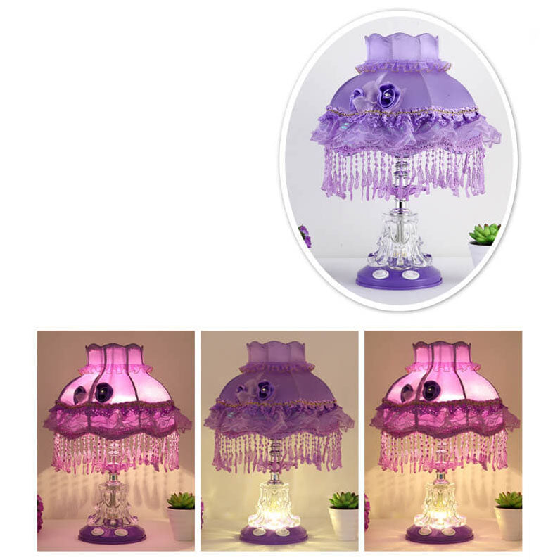 Elegant European Glass Table Lamp - 1-Light Wedding Design