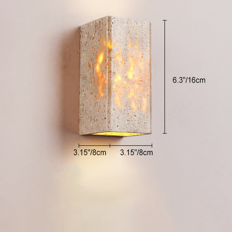 Travertine Square LED Wall Sconce