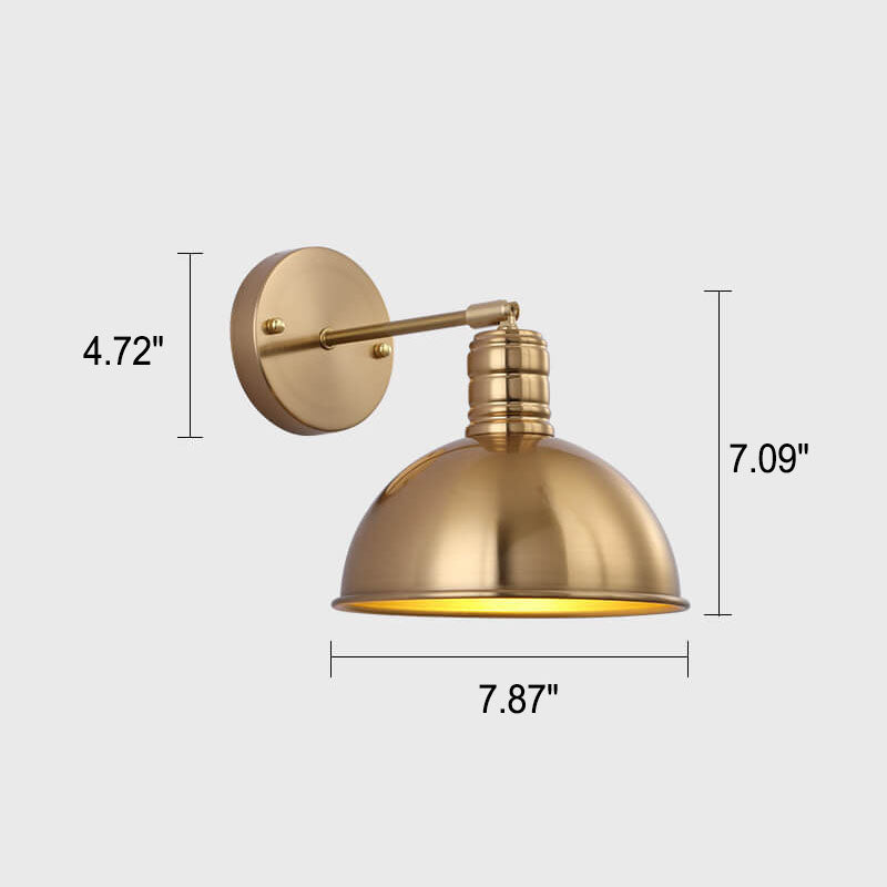 Brass Cone Iron Wall Sconce