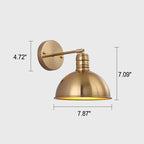 Brass Cone Iron Wall Sconce