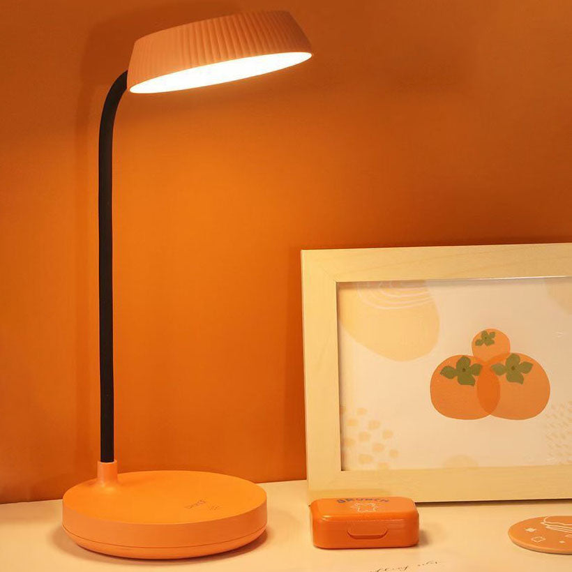 Nordic Minimalist LED Touch Desk Lamp with Eye Protection - Round Plate Design
