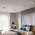 Contemporary Brass LED Flush Mount Ceiling Spotlight