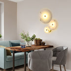 Luxury Round Marble and Iron LED Wall Sconce