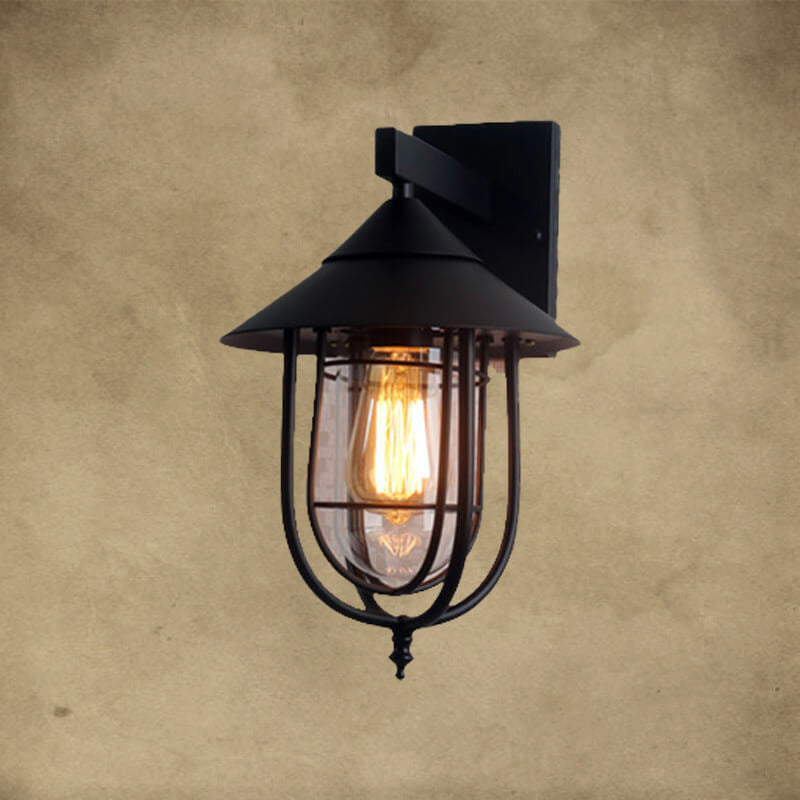 Premium Vintage Industrial Iron Wall Sconce - 1-Light