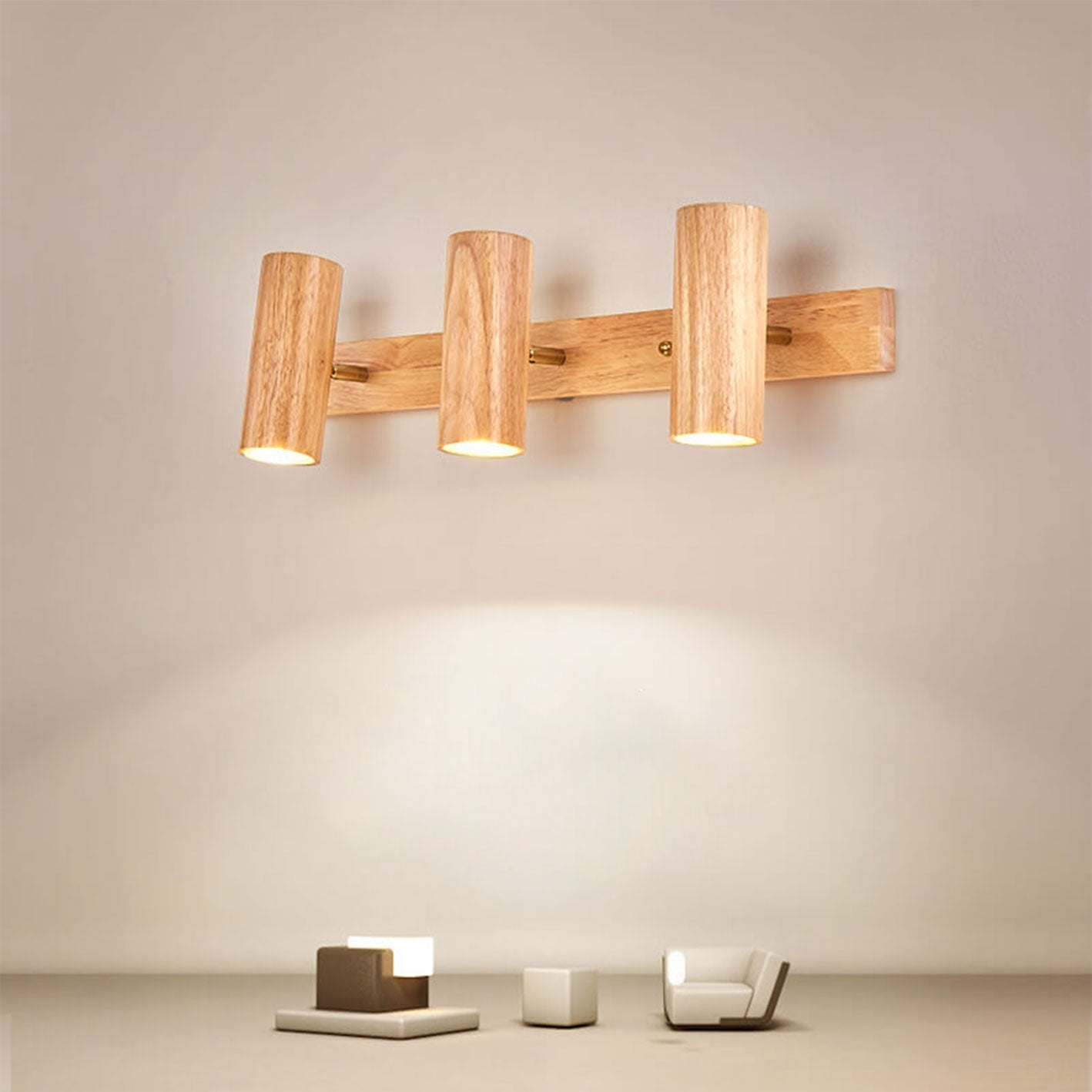 Minimalist Wood Wall Sconce