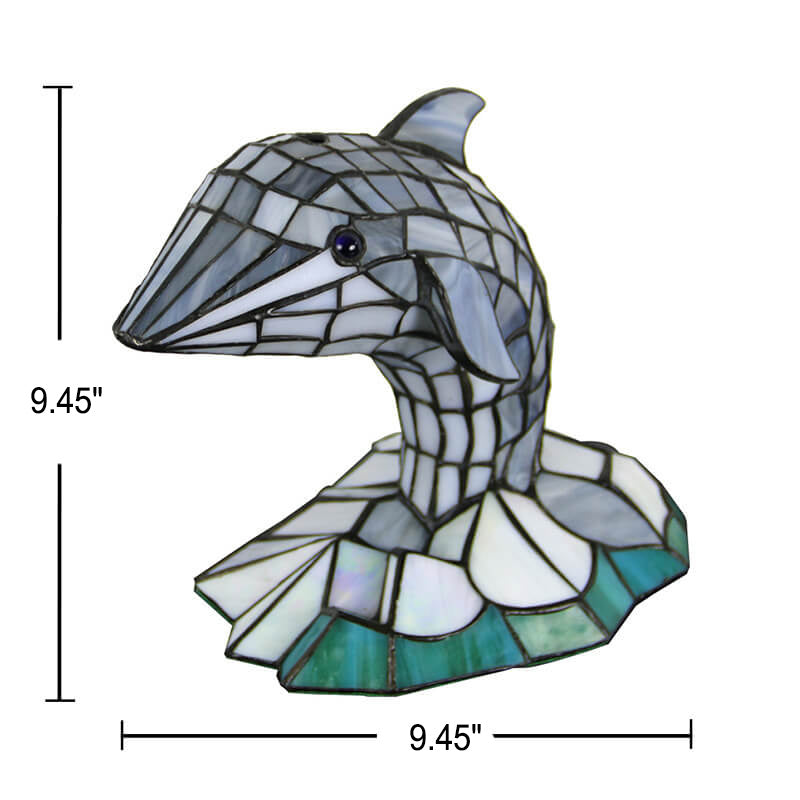 Premium Tiffany Stained Glass Animal Table Lamp - 1-Light Decorative Accent