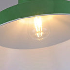 Vintage Green Iron Cone Pendant Light