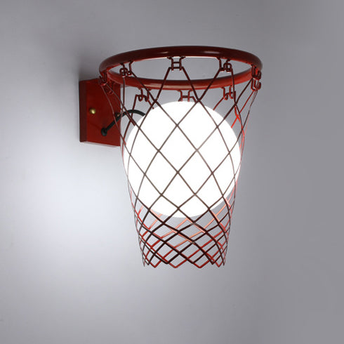 Art Deco Kids Basketball Hoop Wall Sconce