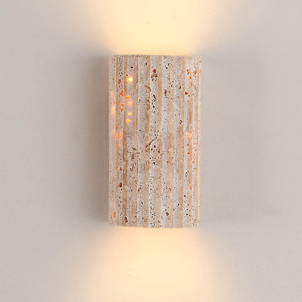 Travertine Semicircle LED Sconce