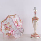 Elegant European Fabric Tassel Table Lamp - 1 Light