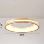 Log Circle LED Island Chandelier