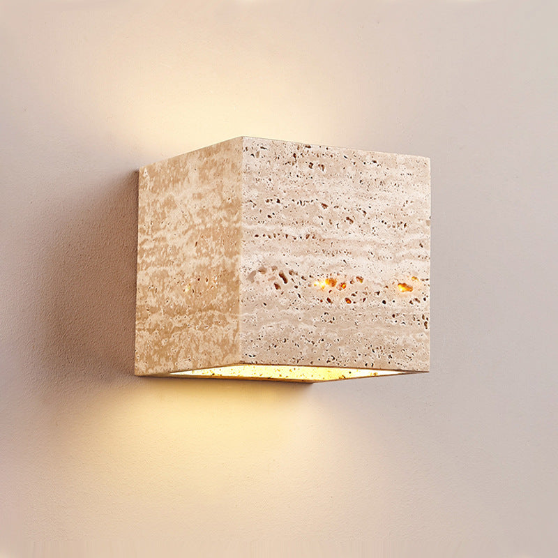 Travertine Square LED Wall Sconce
