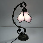 Premium Tiffany-Inspired Flower Petal Resin Stained Glass Table Lamp
