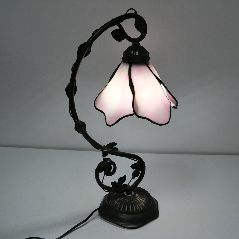 Premium Tiffany-Inspired Flower Petal Resin Stained Glass Table Lamp
