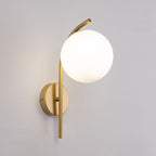 Modern Arc Glass Globe Wall Sconce
